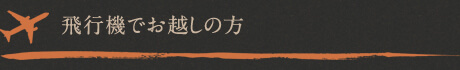 飛行機でお越しの方
